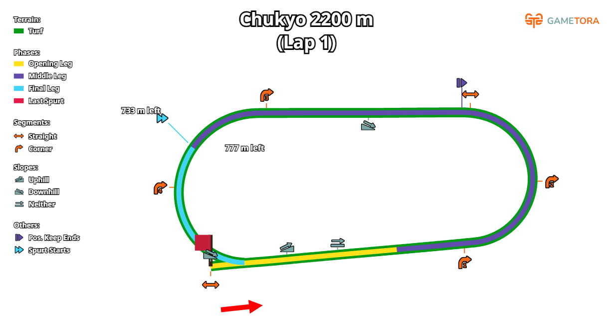 Chukyo Turf 2200 game map