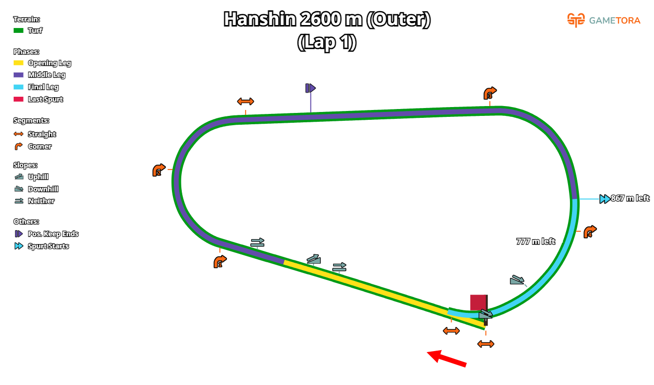 Hanshin Turf 2600 Outer game map