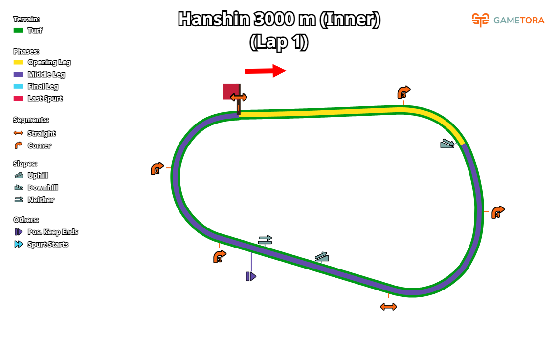 Hanshin Turf 3000 Inner game map