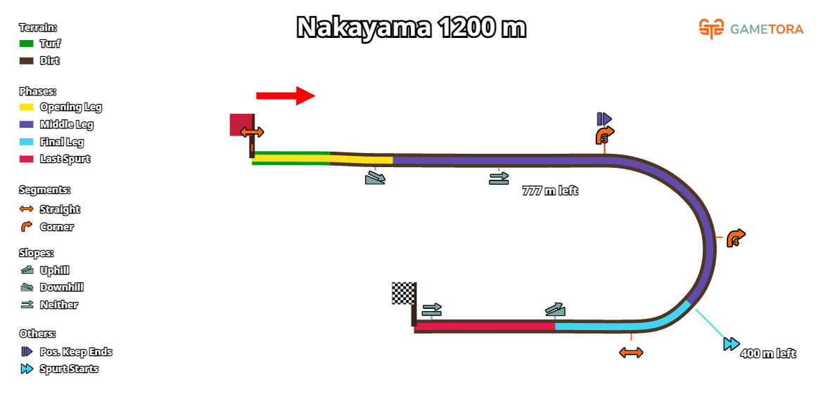 Nakayama Dirt 1200 game map