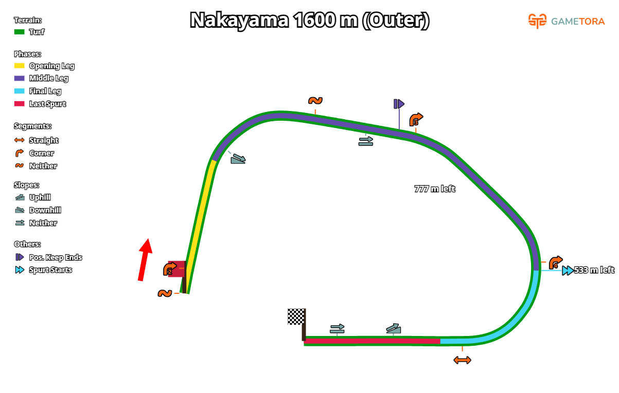 Nakayama Turf 1600 Outer game map