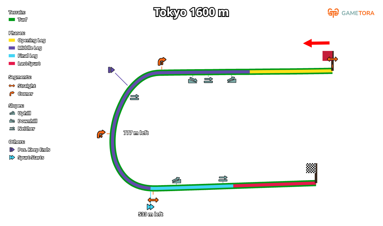 Tokyo Turf 1600 game map