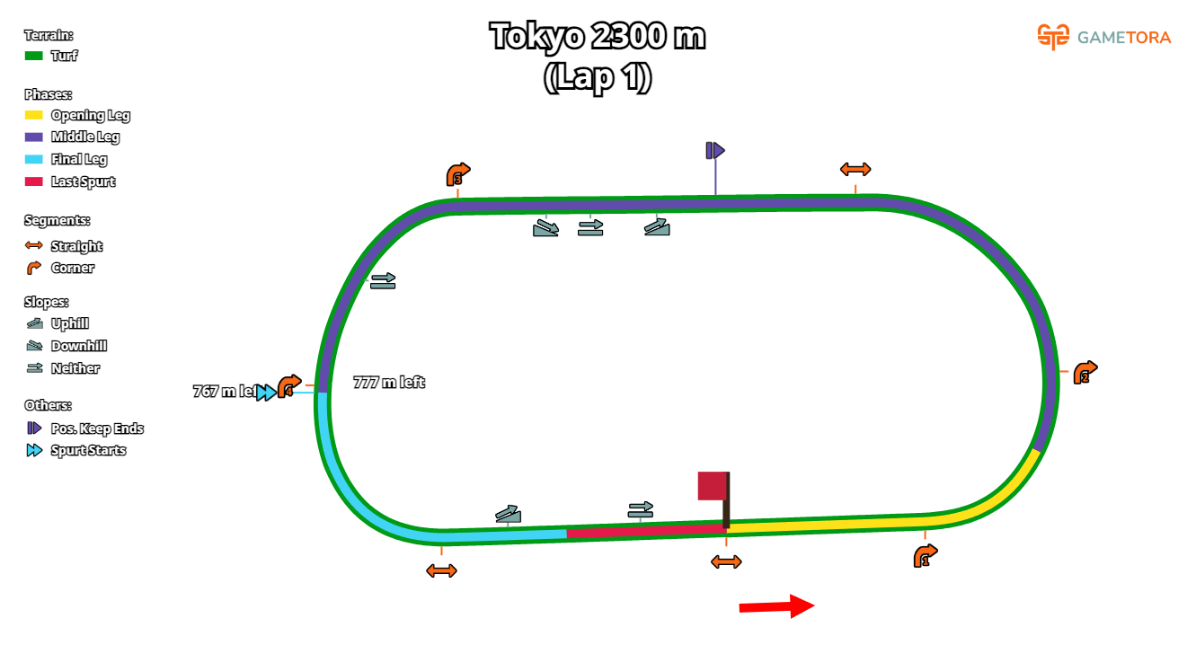 Tokyo Turf 2300 game map