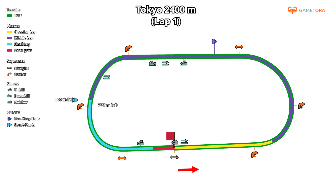 Tokyo Turf 2400 game map