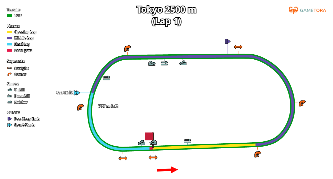 Tokyo Turf 2500 game map